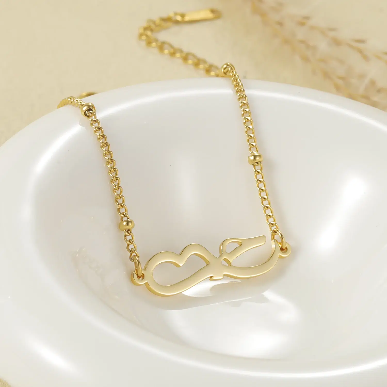 Gold Love Arabic Bracelet